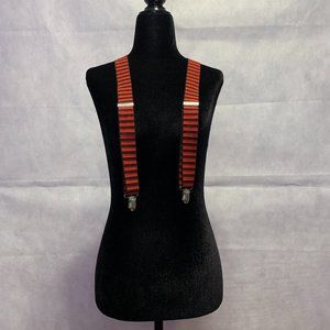 ❗️BOGO❗️Red and Black Striped Adjustable Suspenders
